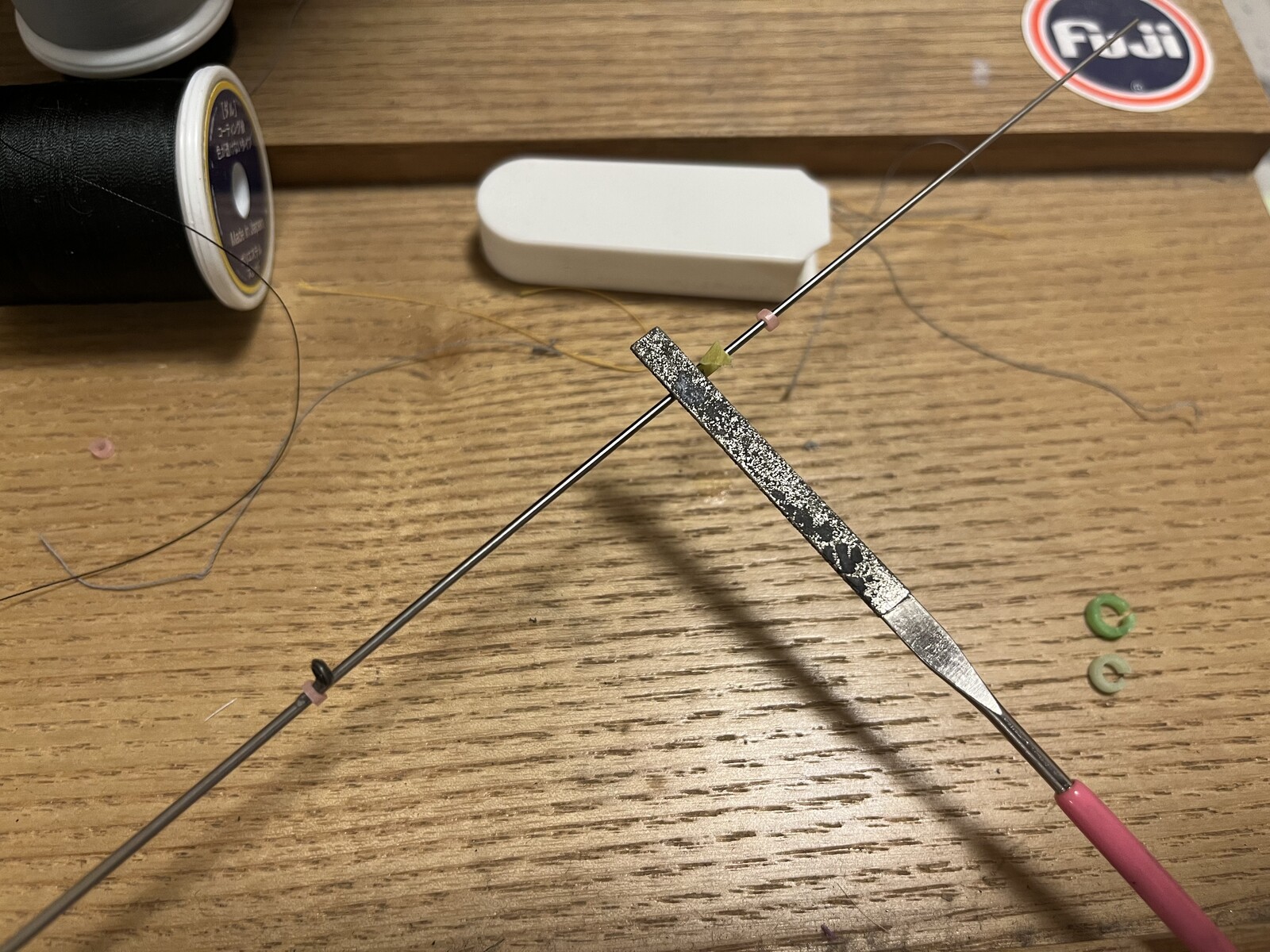 チタンティップへのガイド取り付け。ガイドセッティングって難しいの