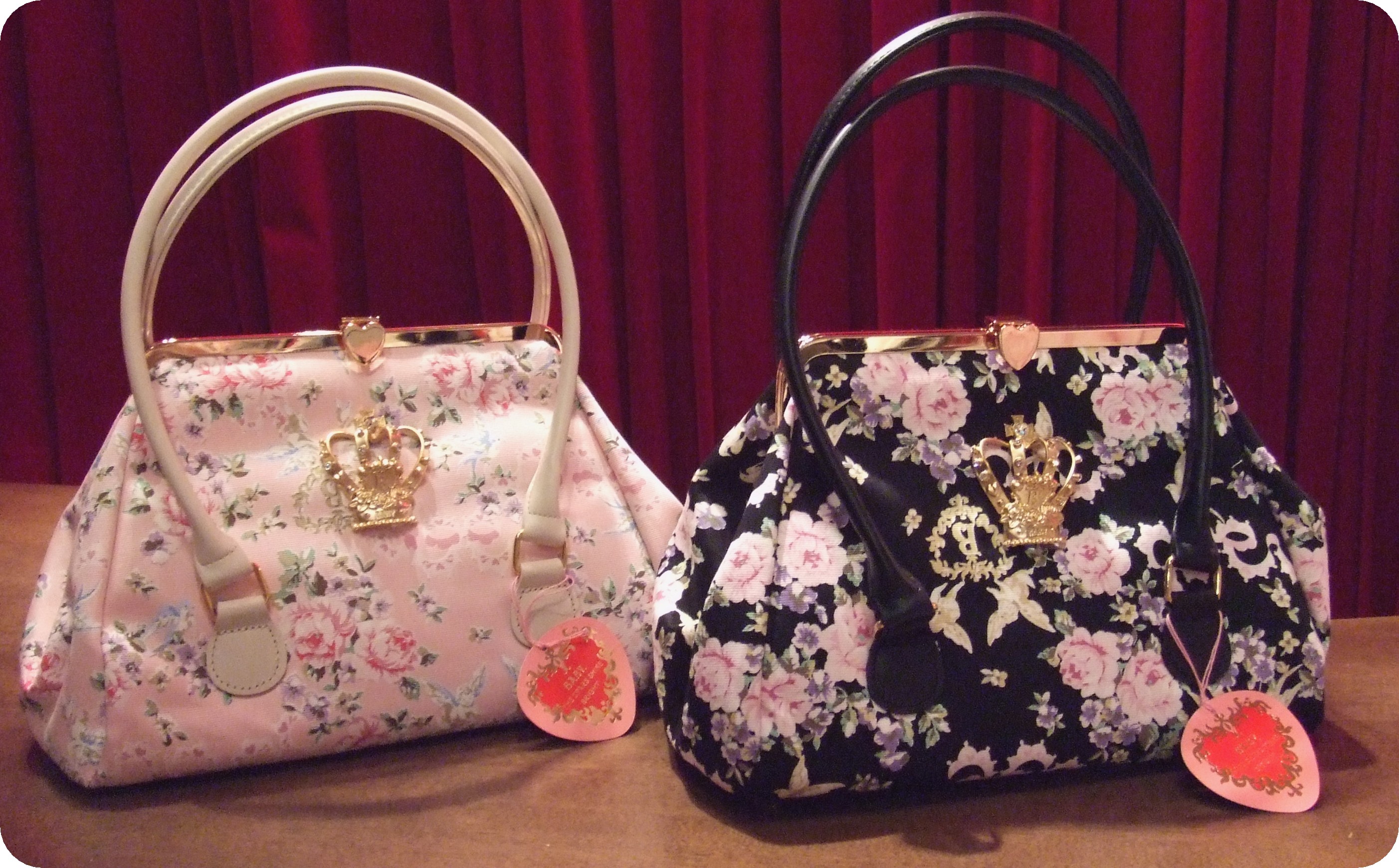 BABY 王冠がま口バッグ ピンク BABY】王冠がま口Bag ピンク baby the