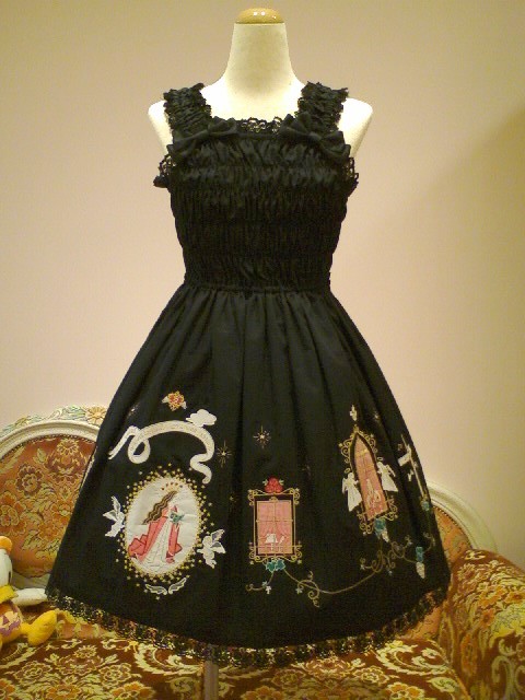 BABY,THE STARS SHINE BRIGHT 天使柄 Koitsukihime Stained Glass Angel Print High Waist OP by Baby