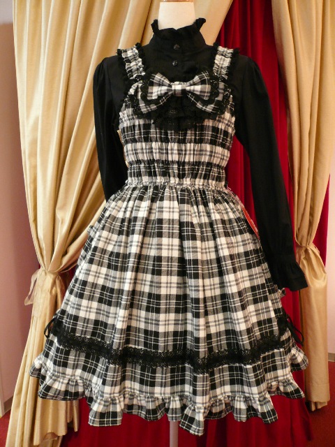 BABY タータンチェックシャーリングプリンセスジャンパースカート BABY