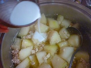 冬瓜と鶏ミンチの煮物5