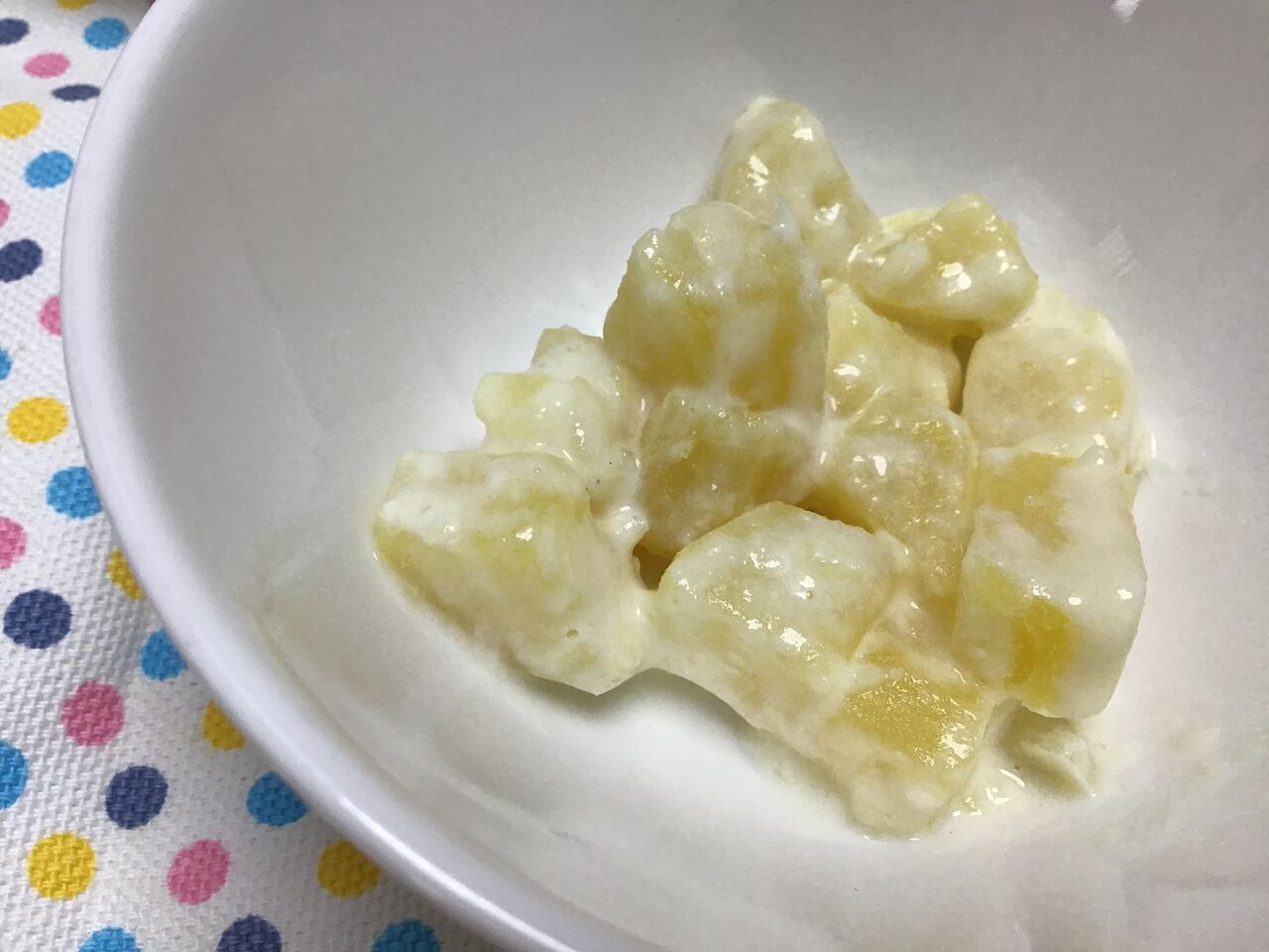 離乳食 幼児食メニュー さつまいもの牛乳煮 なら さつまいも完食してくれた 保育士 離乳食インストラクター中田馨の 和の離乳食レシピ Blog