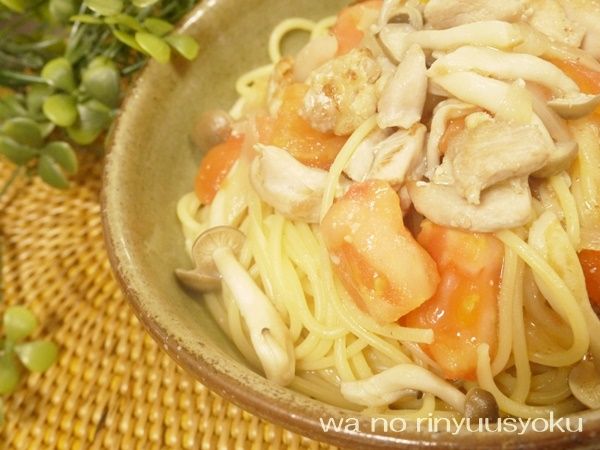 鶏のみそトマトパスタ 夏休みの昼ごはんを簡単に作ろう 離乳食インストラクター協会代表理事 保育士 中田馨の 和の離乳食レシピ Blog