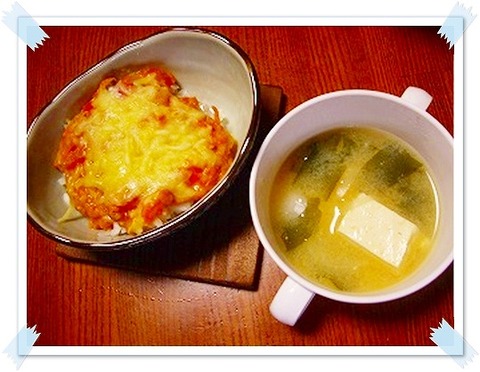 （481日目朝）鶏ささみのトマトクリームドリア
