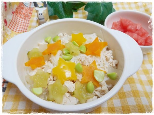 離乳食 七夕そうめん 庭保育所の和の給食 離乳食インストラクター協会代表理事 保育士 中田馨の 和の離乳食レシピ Blog