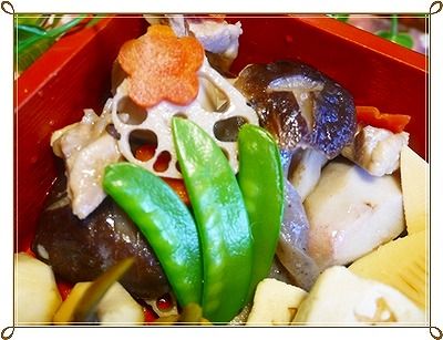 2014年おせち料理 小芋とレンコンの煮染め