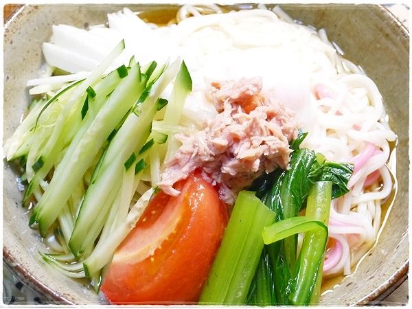 ツナ入り野菜たっぷりぶっかけひやむぎ 取り分けメニュー 離乳食インストラクター協会代表理事 保育士 中田馨の 和の離乳食レシピ Blog