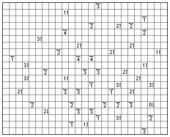 ニコリ系パズルの逆襲[貳]　　　　　　　　　　　の復習                         岩大戟