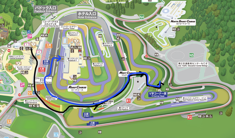 231117ScreenshotOfもてぎMap経路帰り