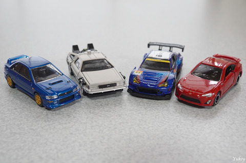 200705TomicaPU_DeLorean＆Subarus&86