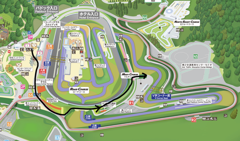 231117ScreenshotOfもてぎMap経路S字南側 copy