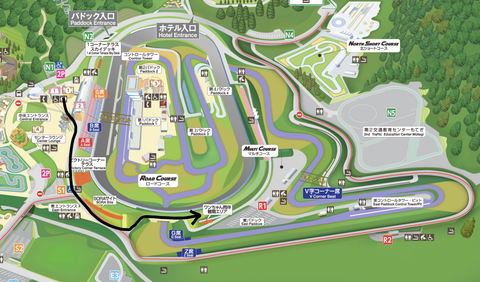 231117ScreenshotOfもてぎMap経路オーバル南側