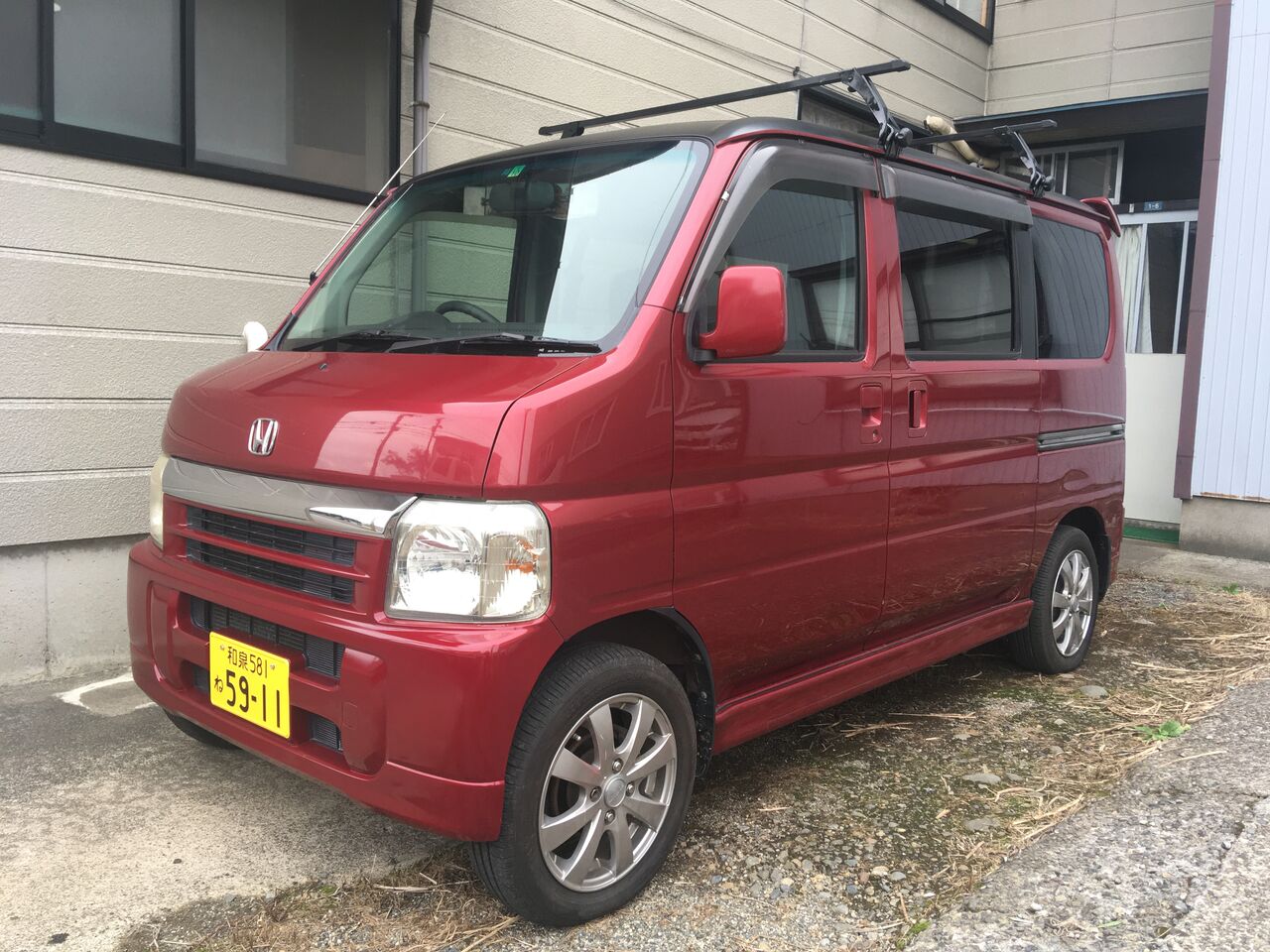 ルビーなバモス４wdターボ 納車済 みらいオートサービス
