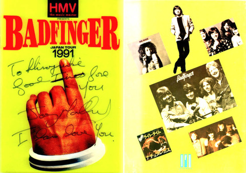 Badfinger 1991 Japan tour book Joey Molland