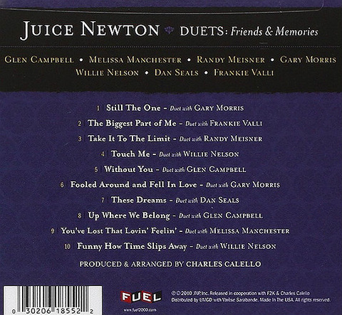 Juice Newton - Duets Friends & Memories 2010 back