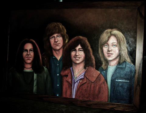 BADFINGER LARGE OIL PAINTING OAK FRAME 6