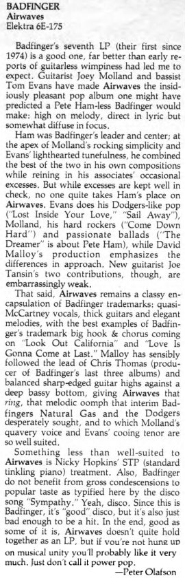 Trouser Press #38 May 1979p36 Airwaves