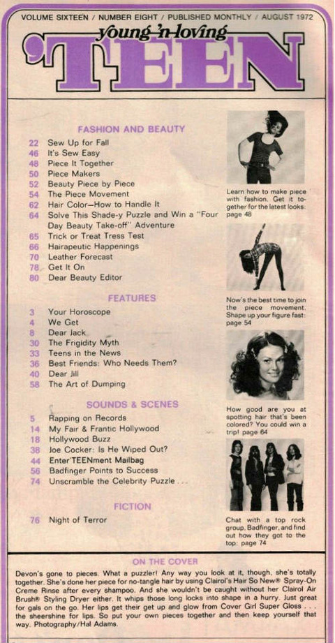 Teen Magazine (August 1972) a