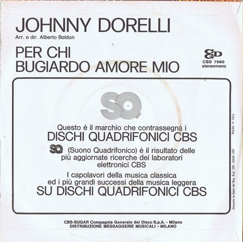 Johnny Dorelli - Per chi back