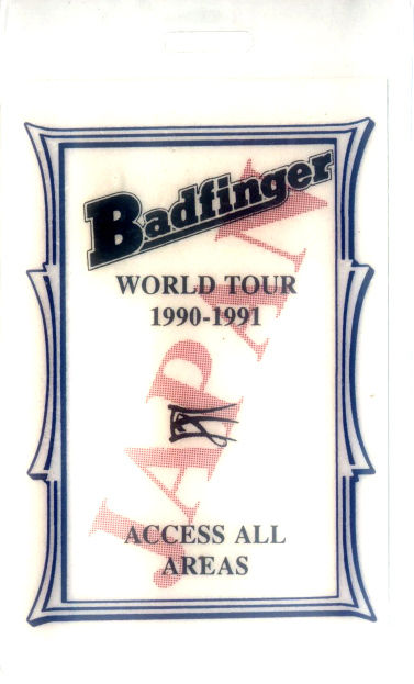 Badfinger 1991 Japan Access All Areas pass