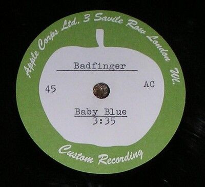 RARE 1972 7 Rock 1-sided ACETATE - BADFINGER Baby Blue