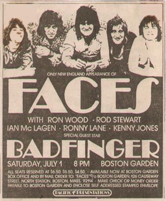 ​July 1, 1972 - Faces at Boston Garden, Boston, MA