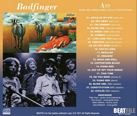 Badfinger Ass Rare and Unreleased BFP110CDR back
