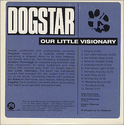 Dogstar - Our Little Visionary  (1996) advance cd