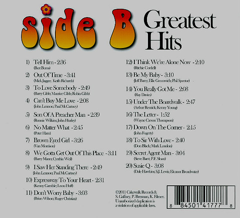 Side B Greatest Hits back