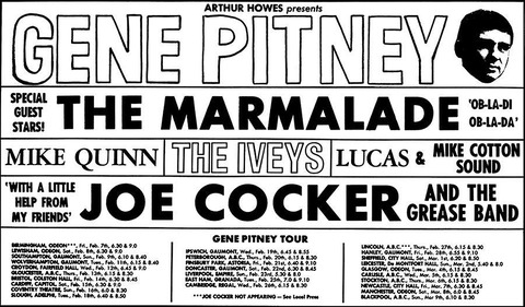 Gene Pitney 1969 tour