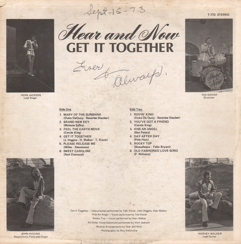 Hear and Now - Get It Together (1972) back