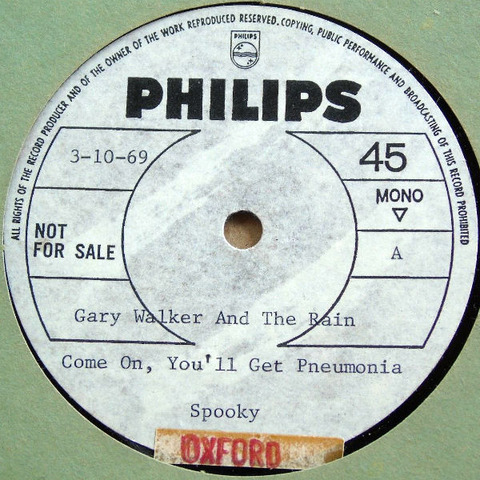 Gary Walker & The Rain 10'' Acetate a