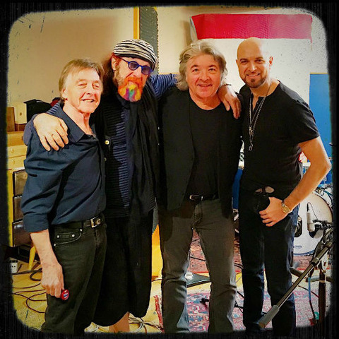 Mark Hudson Steve Holley Mario J McNulty working on new tracks