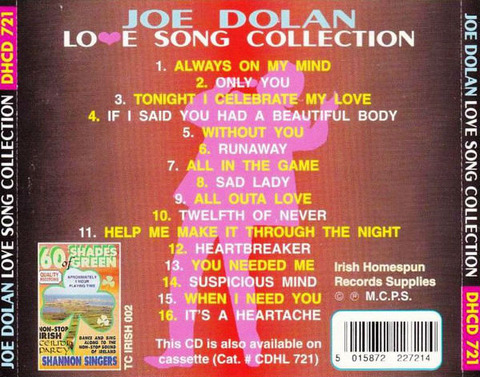 Joe Dolan - Love Song Collection 1994 b