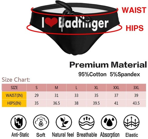 Planet Offar - I Love Badfinger Swimwear d