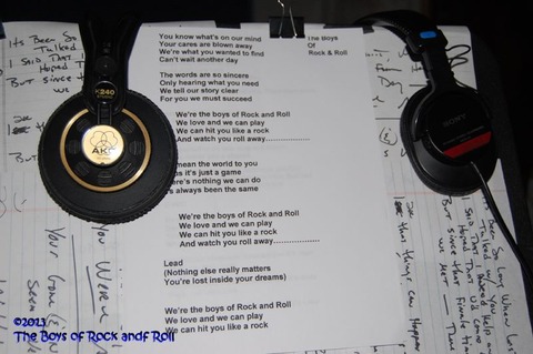 Lyric sheet of The Boys