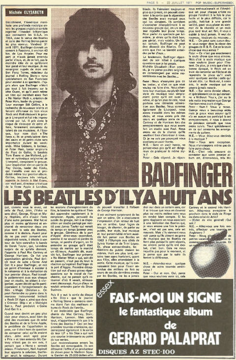Pop Music Superhebdo #69 22 July 1971