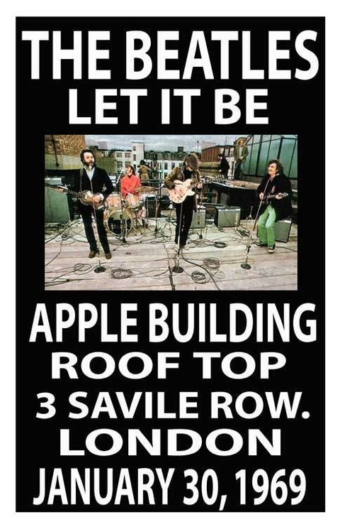 Beatles Replica 40THANNIVERSARY Roof Top Concert Poster