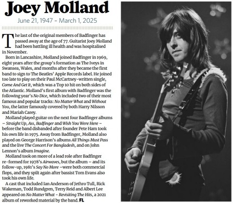 Classic Rock #339 (May 2025)p10 RIP
