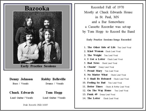 Bazooka - Early Practice Sessions 1970