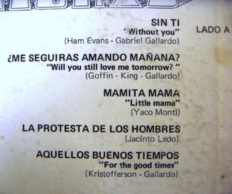 Los Moonlights - Sin ti back