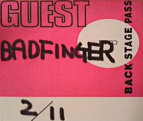 Badfinger 1991 Guest pass Feb 11