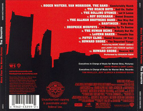 The Departed CD back