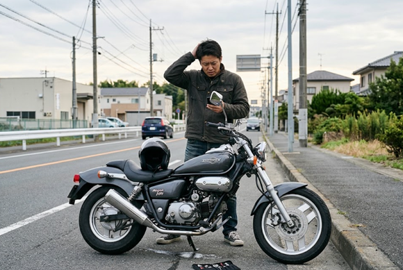 朝起きたらバイクが動かなくなってたｗｗｗｗｗｗｗｗｗ