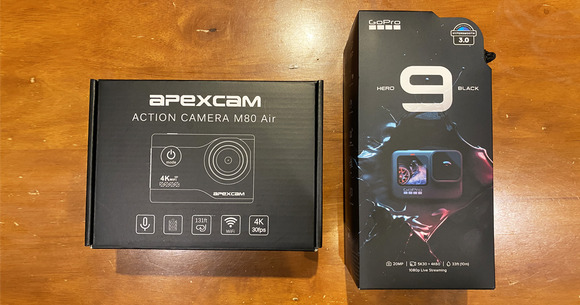 4980円の激安アクションカメラ「Apexcam」と最新の「GoPro HERO9 Black」を比べてみた