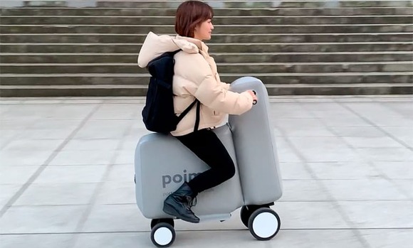 持ち運びもOK！空気でふくらむ折りたたみ式電動スクーター「Poimo」を東京大学が開発