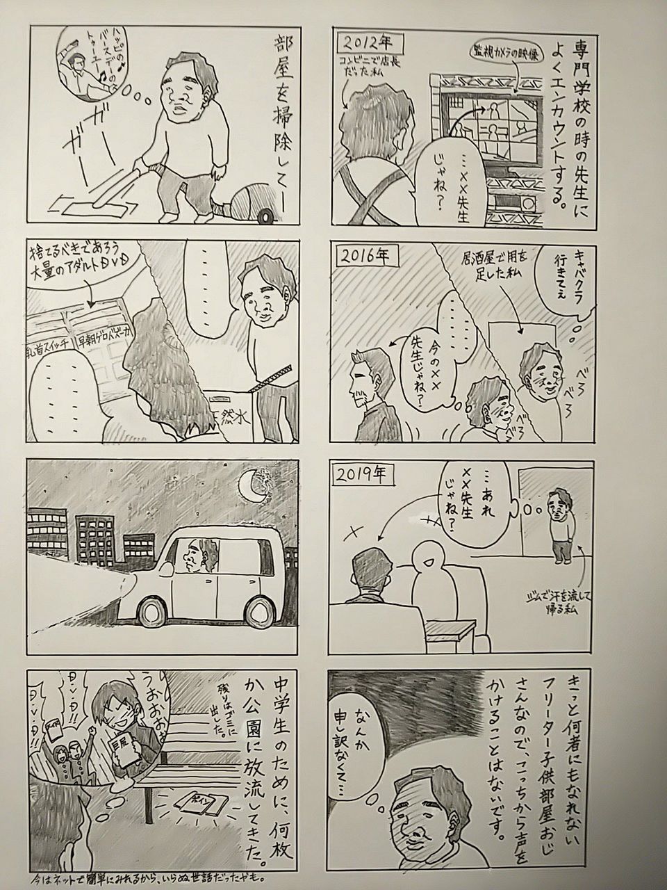 4コマ マイ ニチ 58夜 サブカル童貞の漫画家志望