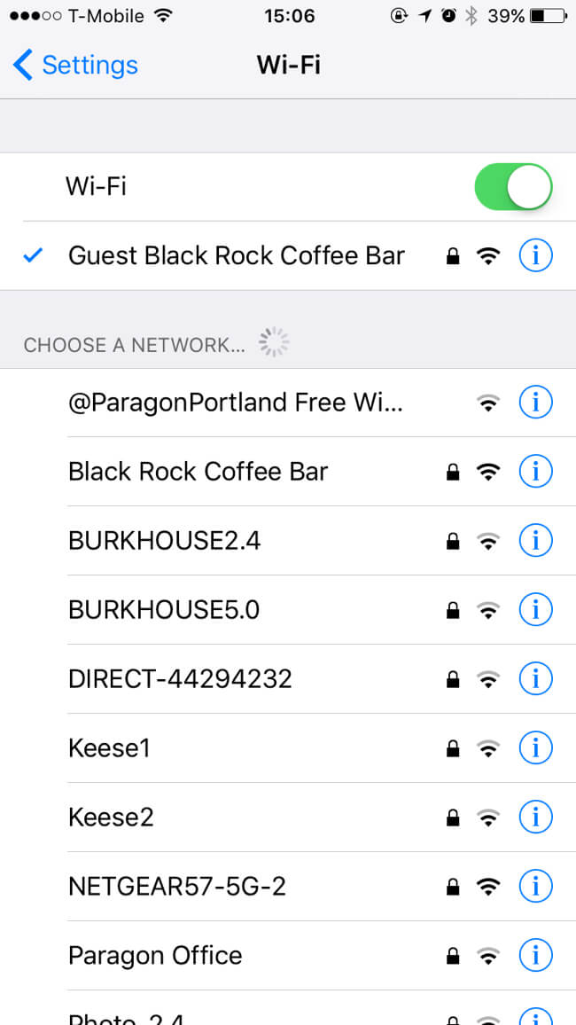 Guest Wi-Fi | Black Rock Coffee Bar (ブラックロックコーヒーバー) | Portland
