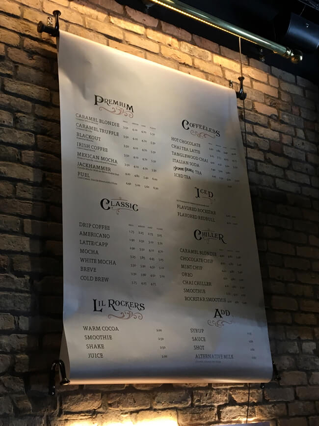 メニュー | Black Rock Coffee Bar (ブラックロックコーヒーバー) | Portland