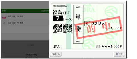 241110福島7R単勝